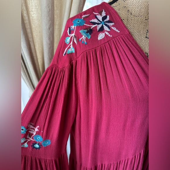 Free People Te Amo Floral Embroidered Boho Mini Dress $148 - Picture 4 of 12